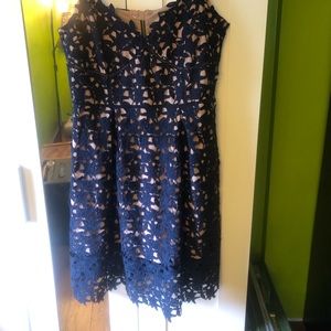 Crochet overlay dress